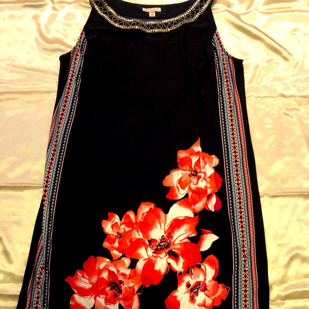 Gorgeous navy blue sleeveless summer dress